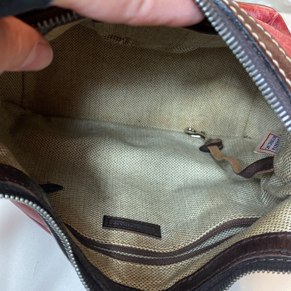 Dooney & Bourke Red Crocodile Embossed Leather Hobo - Picture 10 of 14